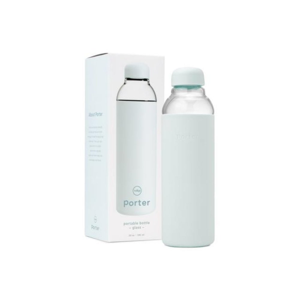 Porter Glass Water Bottle (Mint)